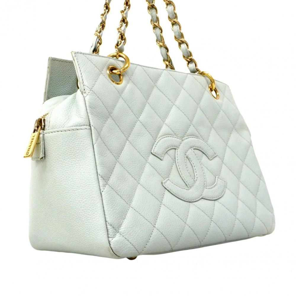 CHANEL Blue Caviar Leather Tote Bag - Picture 2 of 14